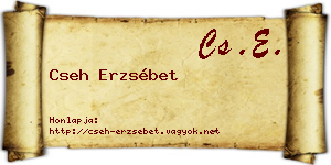Cseh Erzsébet névjegykártya